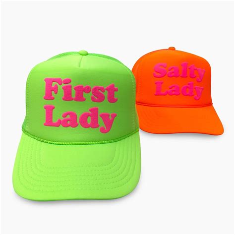 Salty Lady First Lady Puff Print Trucker Hat Salty Lady Hat First