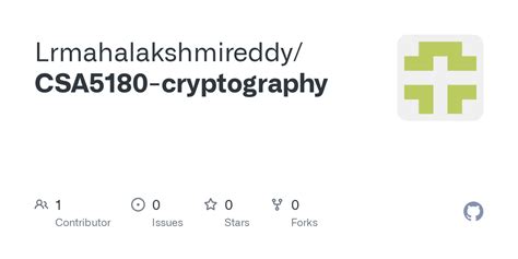 Github Lrmahalakshmireddy Csa Cryptography