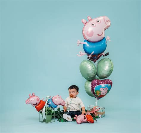 Karaloon Shop 5 Folienballon Peppa Pig And Teddy 18 45cm