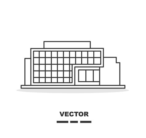 Building store icon vector in black and white colour 18980900 Vector ...