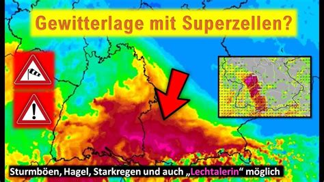 Gewitterlage mit Superzellen am Montag Lechtalerin möglich YouTube