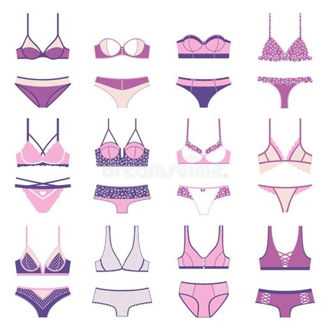 Lingerie Vector Icon Set Isolated On White Stock Vector Illustration Of Lady Female 116084845