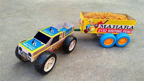 How To Make A Tractor At Home From Matchbox Diy Tractor Trolley