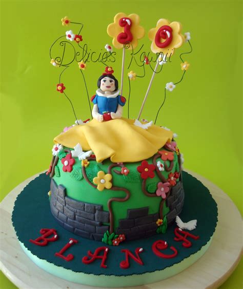 Delicias Kawaii Tarta Fondant Blancanieves