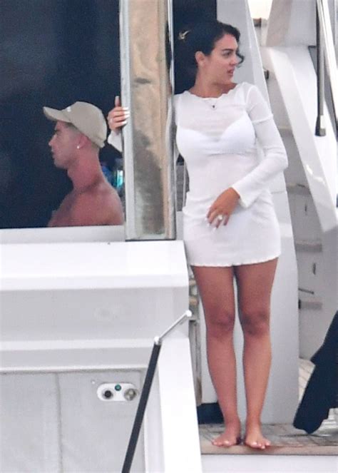 Georgina Rodriguez In Bikini At A Yacht With Friends In Sardinia Hawtcelebs