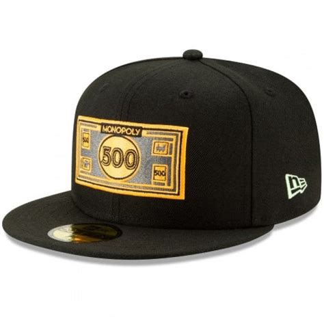 New Era Monopoly 500 Dollar Bill Blackorange 59fifty Fitted Hat