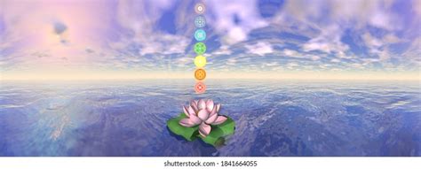 Seven Chakra Symbols Column Upon One Stock Illustration 1841664055