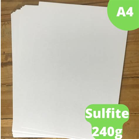 Papel Sulfite 240g Tamanho A4 30 Folhas Shopee Brasil