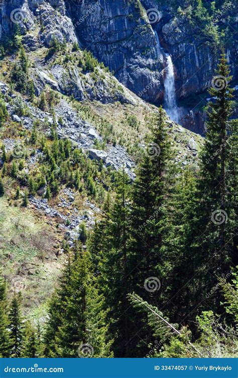 Alpine Mountain View Vorarlbergaustria Stock Image Image Of Alpine