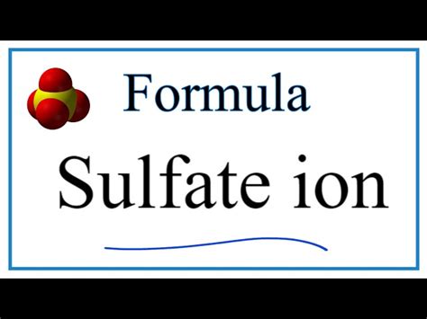 Sulfate Ion Formula