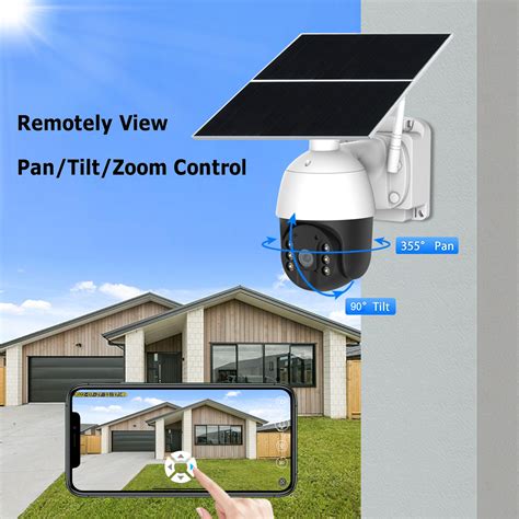 4G LTE Cellular Security Camera Outdoor Wireless Solar Powered No WiFi