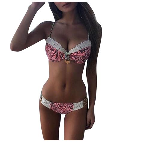 Willbest Push Up Bikini Women S Fashion Soft Lace Bikini Solid Color