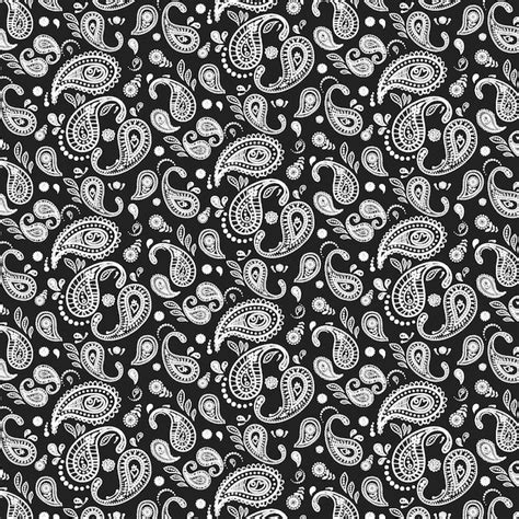 Premium Vector Beautiful Grey Paisley Bandana Seamless Pattern