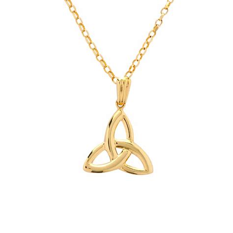 Irish Pendant Irish Gold Necklace Trinity Knot Pendant