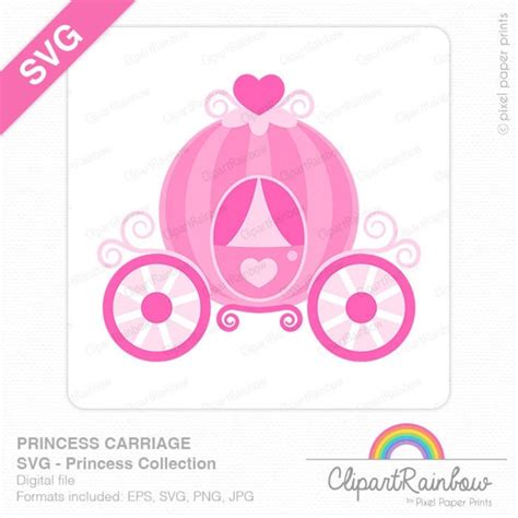 Princess Carriage Svg Carriage Clip Art Princess Svg Cut Etsy