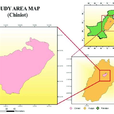 Study Area Map Chiniot Download Scientific Diagram