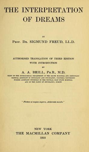 The Interpretation Of Dreams By Sigmund Freud Open Library