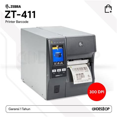 Jual Zebra Zt 411 Barcode Printer Cetak Label Industrial 300 Dpi Usb