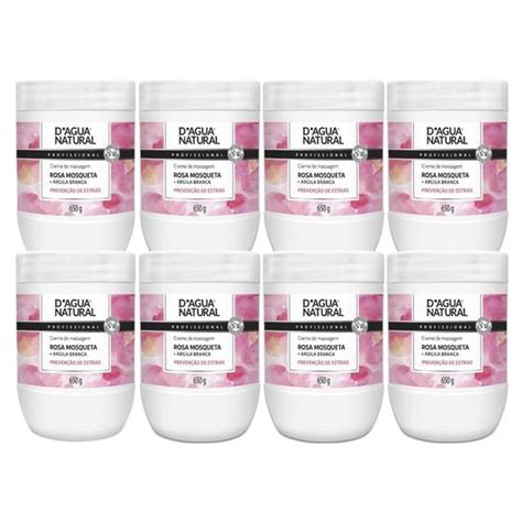 Kit Creme Massagem Corporal Profissional Rosa Mosqueta Anti Estrias