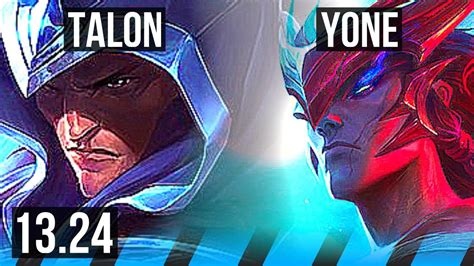 Talon Vs Yone Mid Rank 6 Talon 6 Solo Kills 400 Games Tr