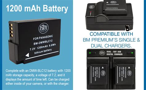 Amazon Bm Premium High Capacity Dmw Blc Battery For Panasonic