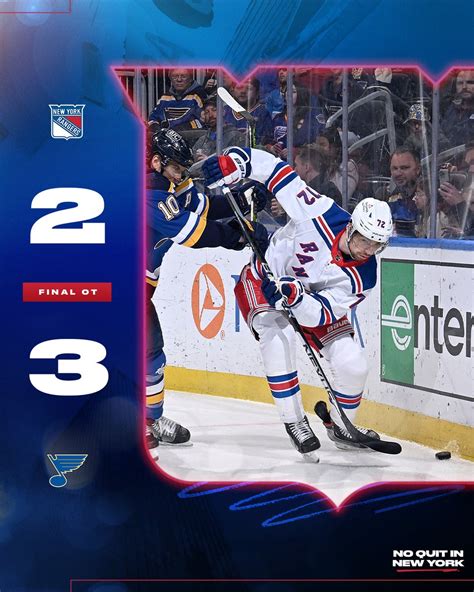 X New York Rangers On Twitter We Fall In Ot On To Columbus