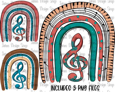 Music Note Symbol Treble Clef Bundle PNG Glitter Pattern | Etsy