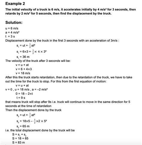 Displacement formula: Derivation and examples - Science Query