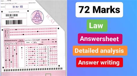 Topper Answersheet Ca Inter Law Analysis Of Ca Inter Answersheet