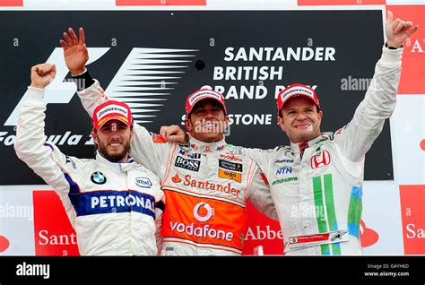 McLaren S Lewis Hamilton Celebrates After Winning The British Grand