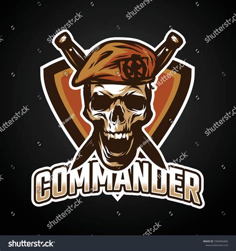 Commander Mascot E Sport Logo Design Stock Vector (Royalty Free ...