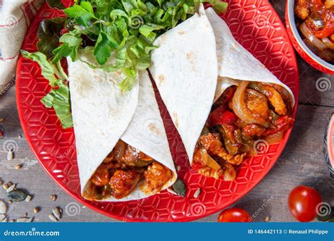 Fajitas Galinha Culin Ria Mexicana Culin Ria De Tex Mex Imagem De