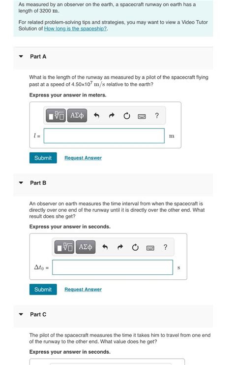 Solved As measured by an observer on the earth, a spacecraft | Chegg.com 