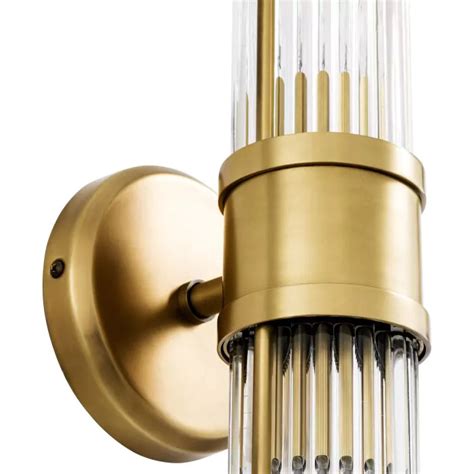 EICHHOLTZ Wall Lamp Claridges Brass Double Wilhelmina Designs