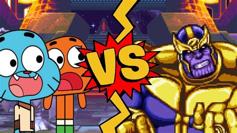 M U G E N Battles Gumball Darwin Vs Thanos The Amazing World Of