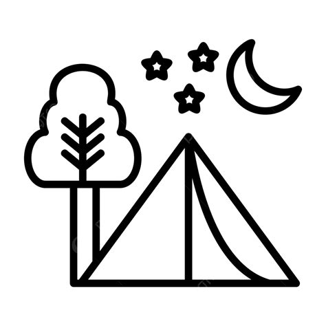 Icono De Línea De Campamento Vector PNG Icono De Campamento Cámping