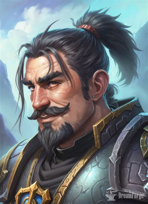 Artstation Human Warrior Warcraft Character Portrait