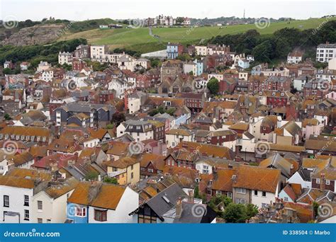 Hastings old town. stock photo. Image of rooftop, history - 338504