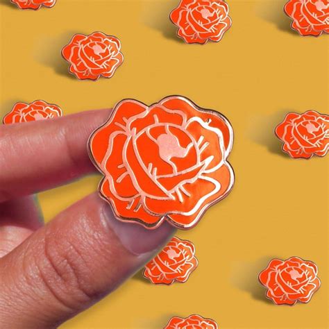 Enamel Rose Etsy