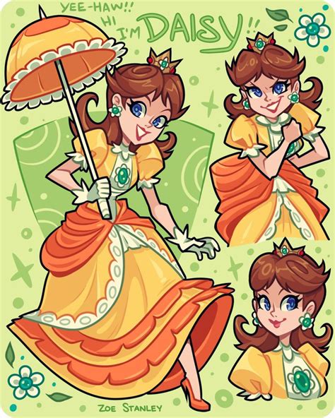 Princess Daisy By Zoestanleyarts On Deviantart Super Mario Art Super