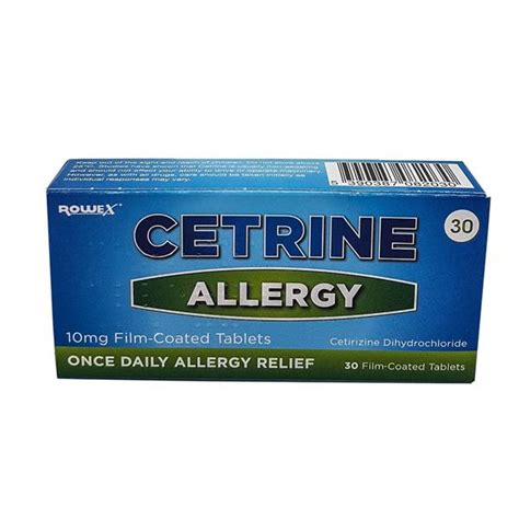 CETRINE ALLERGY TABLETS 10MG 30 TABLETS | Molloys Pharmacy | Ireland