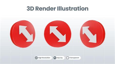 3d Darstellung Verkehrszeichen Oder Pfeilsymbol Der Wende Premium PSD