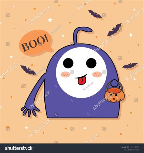 Cute Halloween Ghost Cartoon Hand Drawn Stock Vector (Royalty Free ...