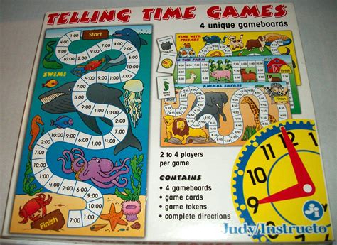 Telling Time Games Board Game Young Children Education Judy/Instructo ...