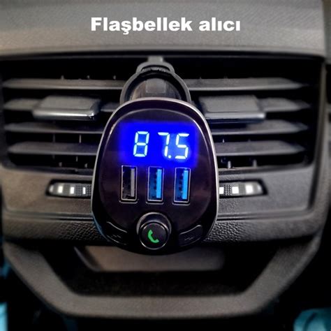 Bluetooth Fm Verici Ses Al C S Mp Oynat C Led Ekran L Fiyat