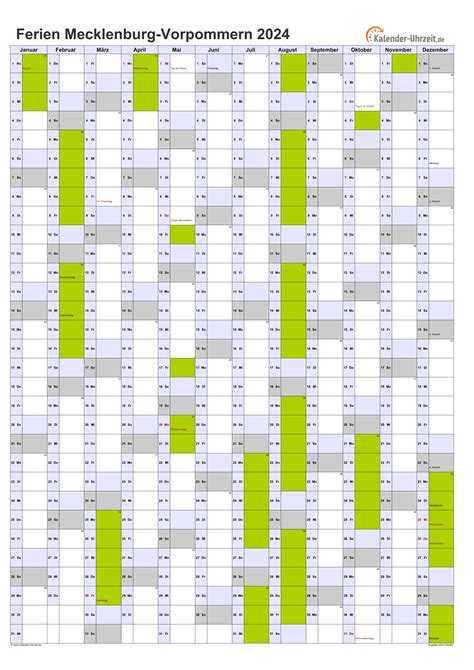 Ferien Meck Pomm Ferienkalender Zum Ausdrucken