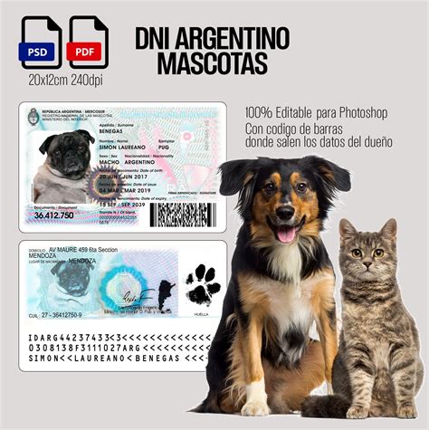 Dni Argentino Credencial Para Mascotas Cesar Benegas Hotmart