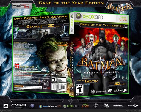 Viewing Full Size Batman Arkham Asylum Game Of The Year Edition Box Cover