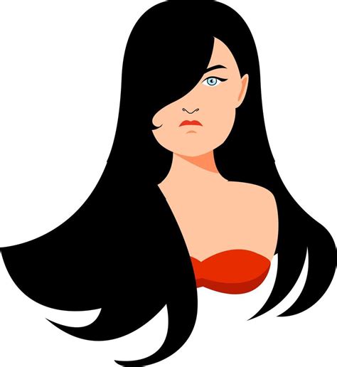 Brunette Illustration Vector On White Background Vector Art At Vecteezy
