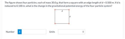 Solved The Figure Shows Four Particles Each Of Mass